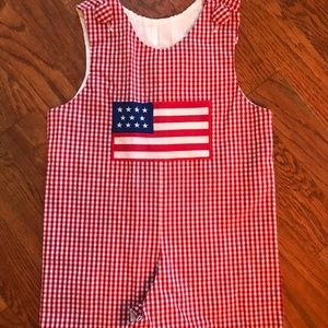 Smocked Auctions Flag Jon Jon 9 months